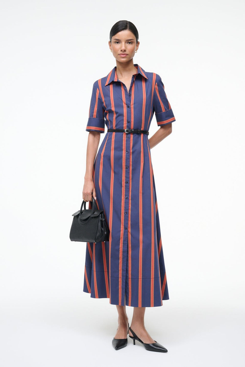 JOAN DRESS RAILROAD STRIPE - STAUD near me