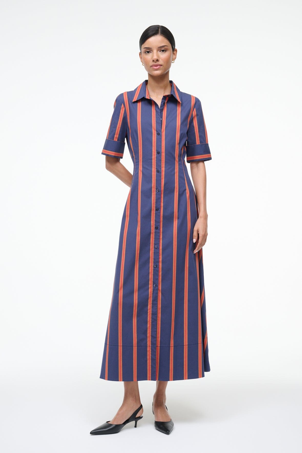 JOAN DRESS RAILROAD STRIPE - STAUD near me