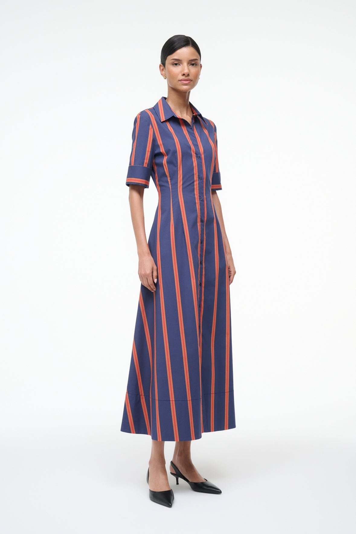 JOAN DRESS RAILROAD STRIPE - STAUD near me