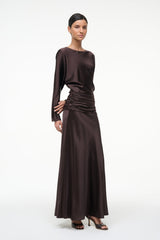 FREDA SILK DRESS EARTH - STAUD for sale