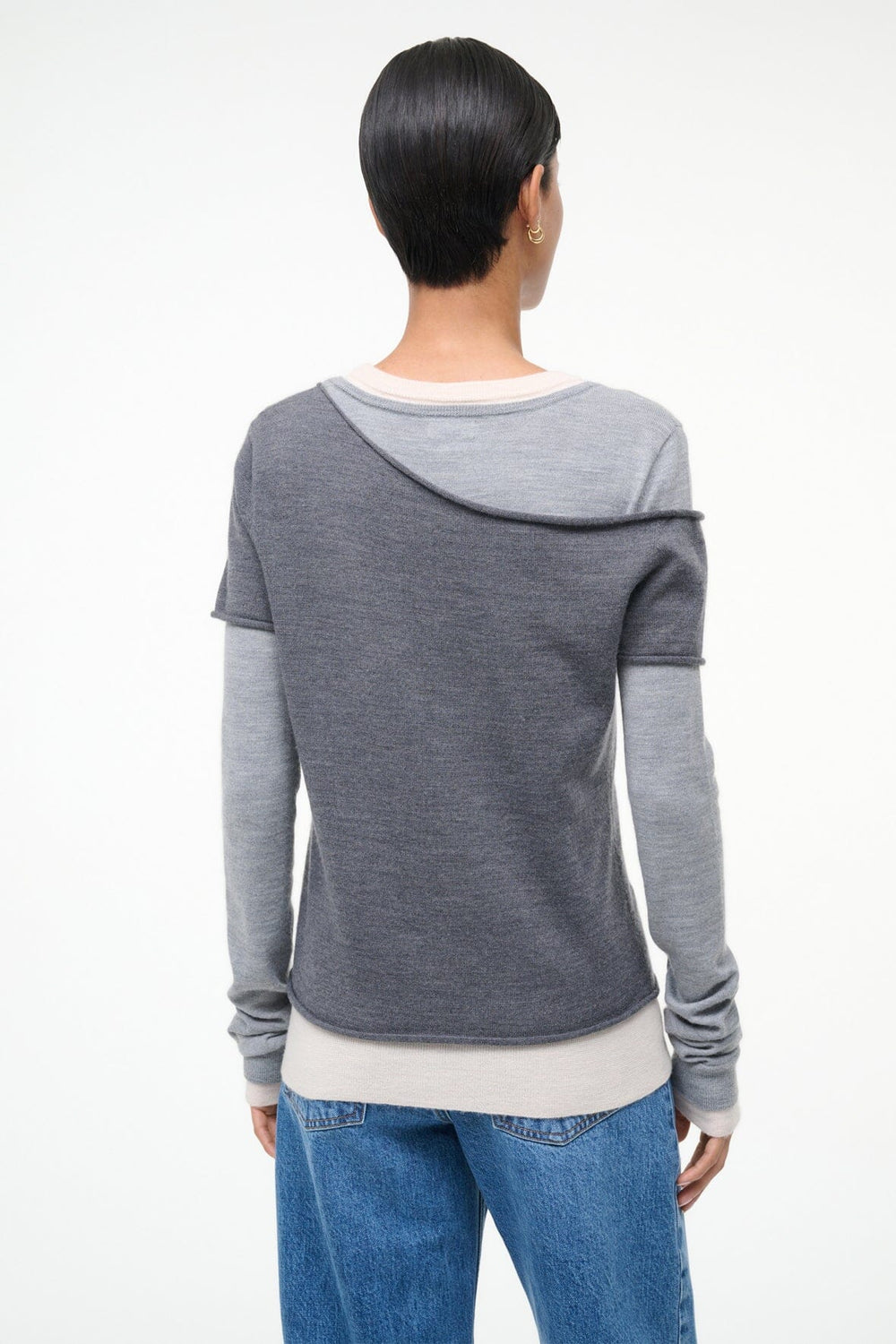 SERA SWEATER HEATHER GREY MULTI - STAUD US