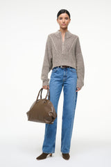 CROPPED HAMPTON SWEATER BISQUE - STAUD near me