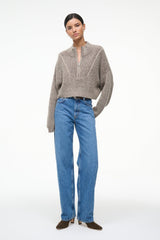 CROPPED HAMPTON SWEATER BISQUE - STAUD near me