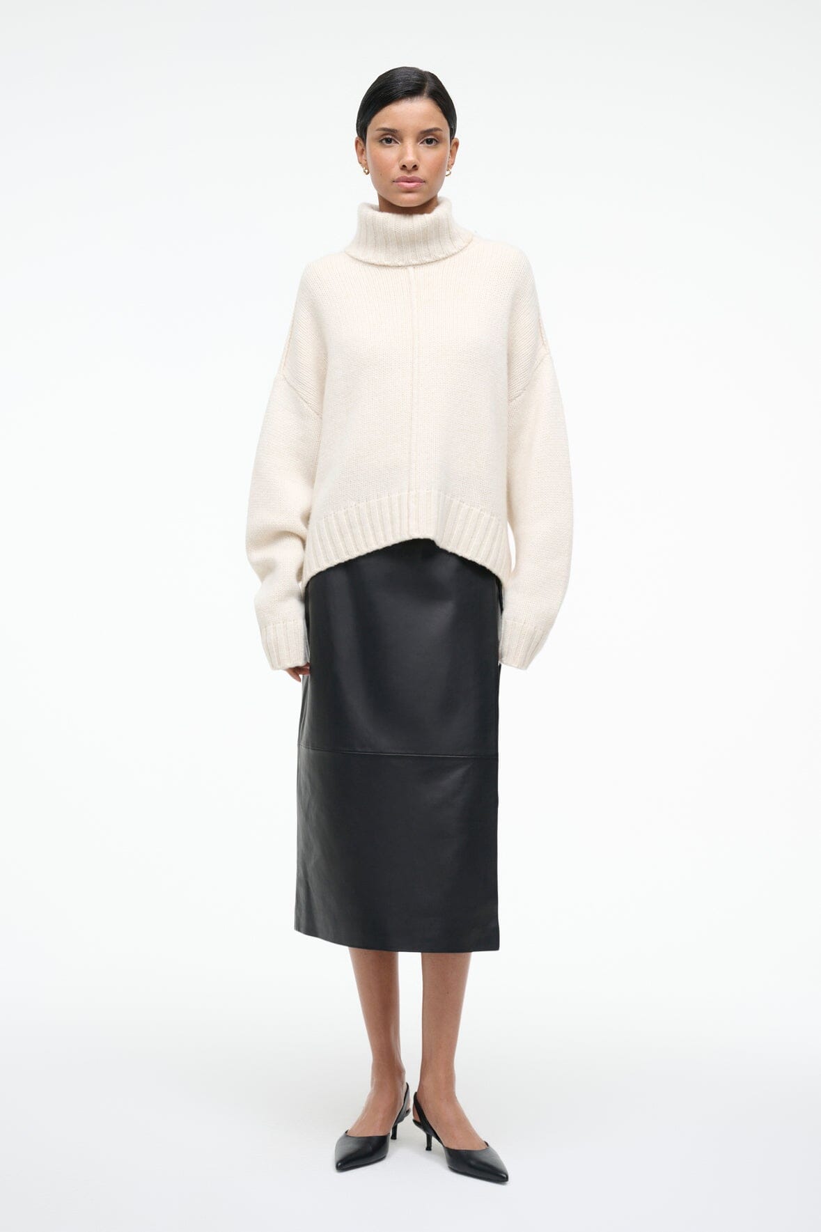 BETSY CASHMERE SWEATER IVORY - STAUD online