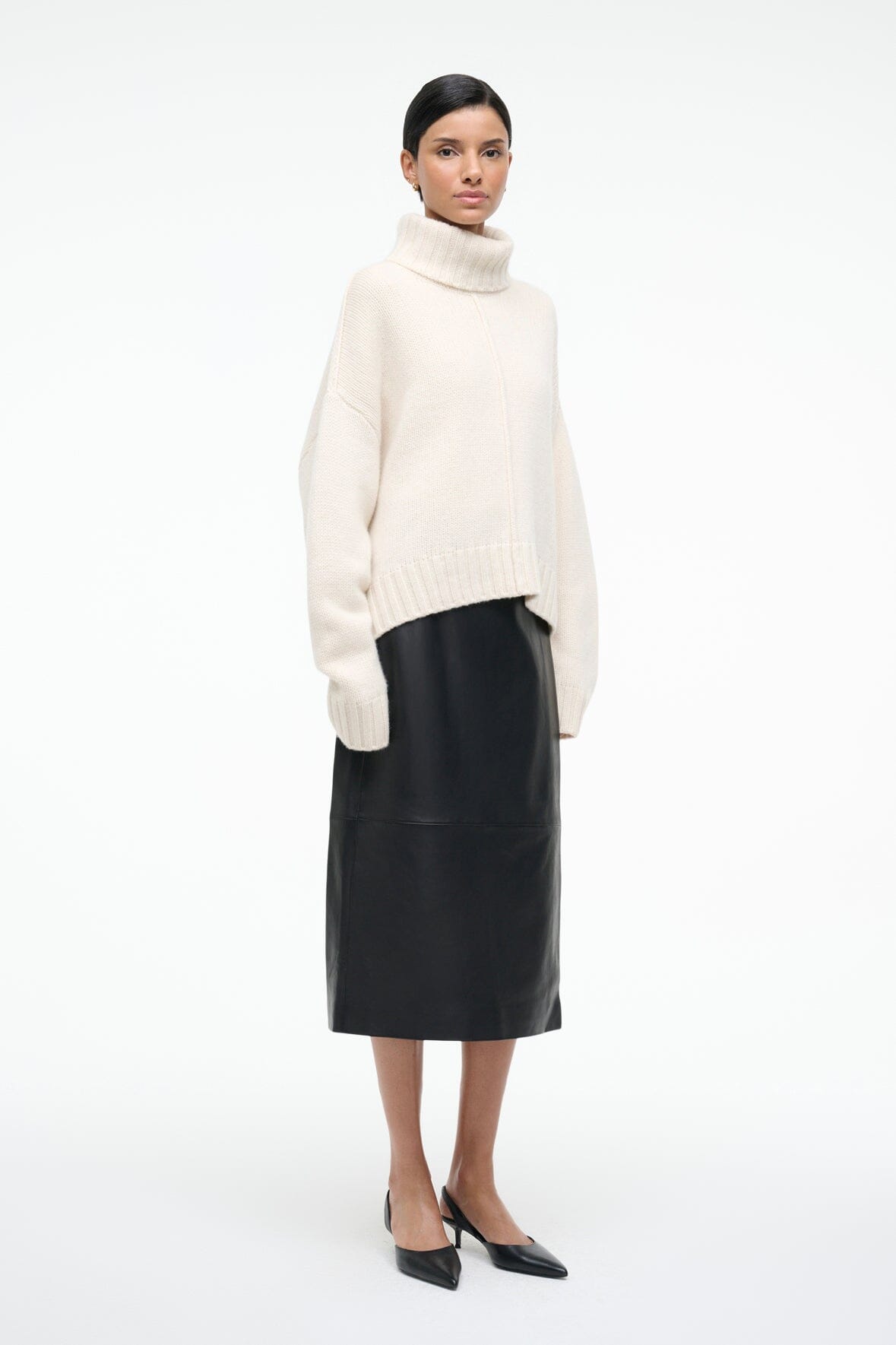 BETSY CASHMERE SWEATER IVORY - STAUD online