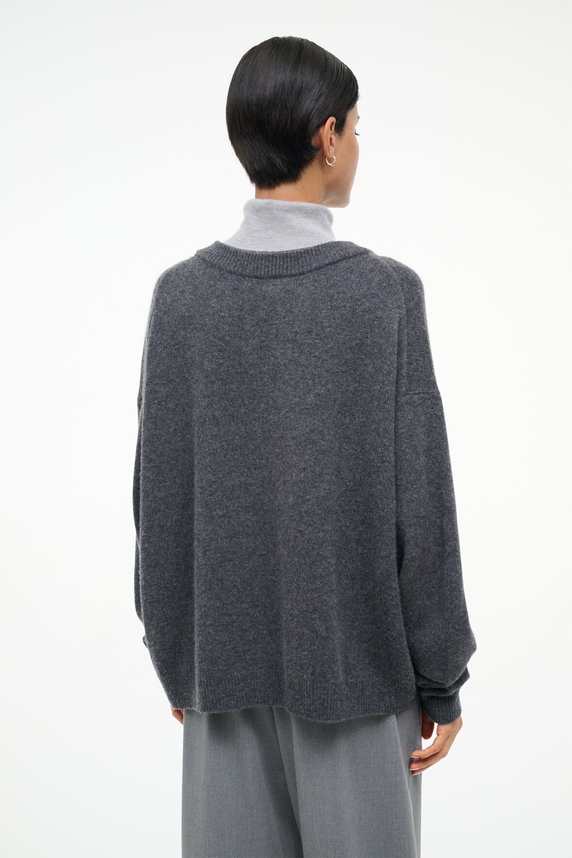 DORIS CASHMERE SWEATER CHARCOAL - STAUD sale