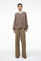 DORIS CASHMERE SWEATER TRUFFLE - STAUD sale