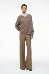 DORIS CASHMERE SWEATER TRUFFLE - STAUD sale