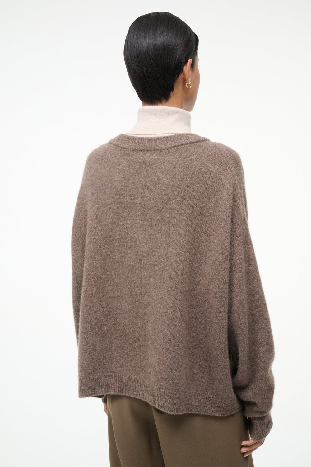 DORIS CASHMERE SWEATER TRUFFLE - STAUD sale