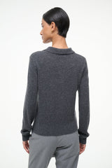 GEMMA CASHMERE SWEATER CHARCOAL - STAUD US