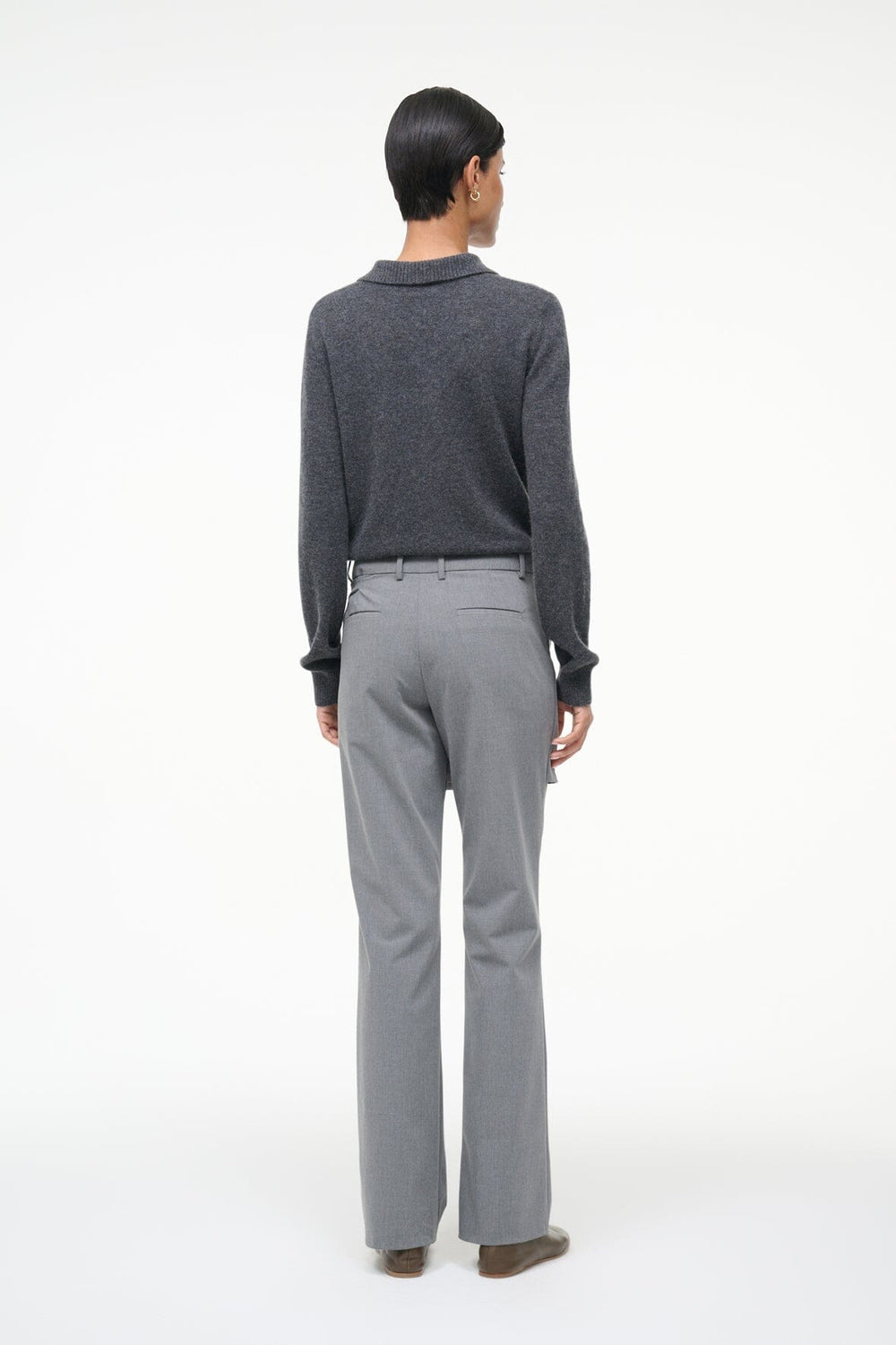 GEMMA CASHMERE SWEATER CHARCOAL - STAUD US