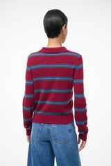GEMMA CASHMERE SWEATER CRIMSON STRIPE - STAUD outlet