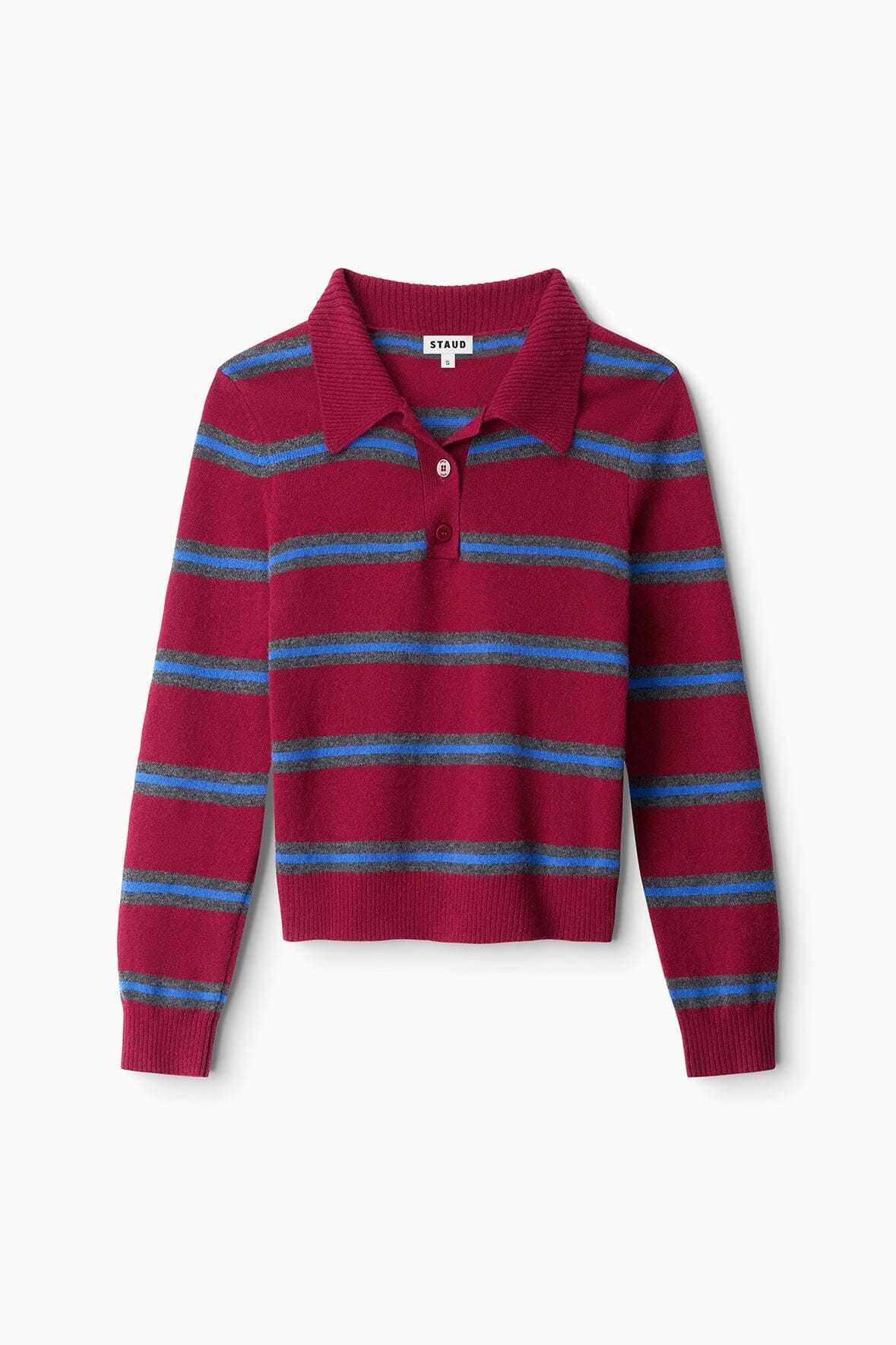 GEMMA CASHMERE SWEATER CRIMSON STRIPE - STAUD outlet