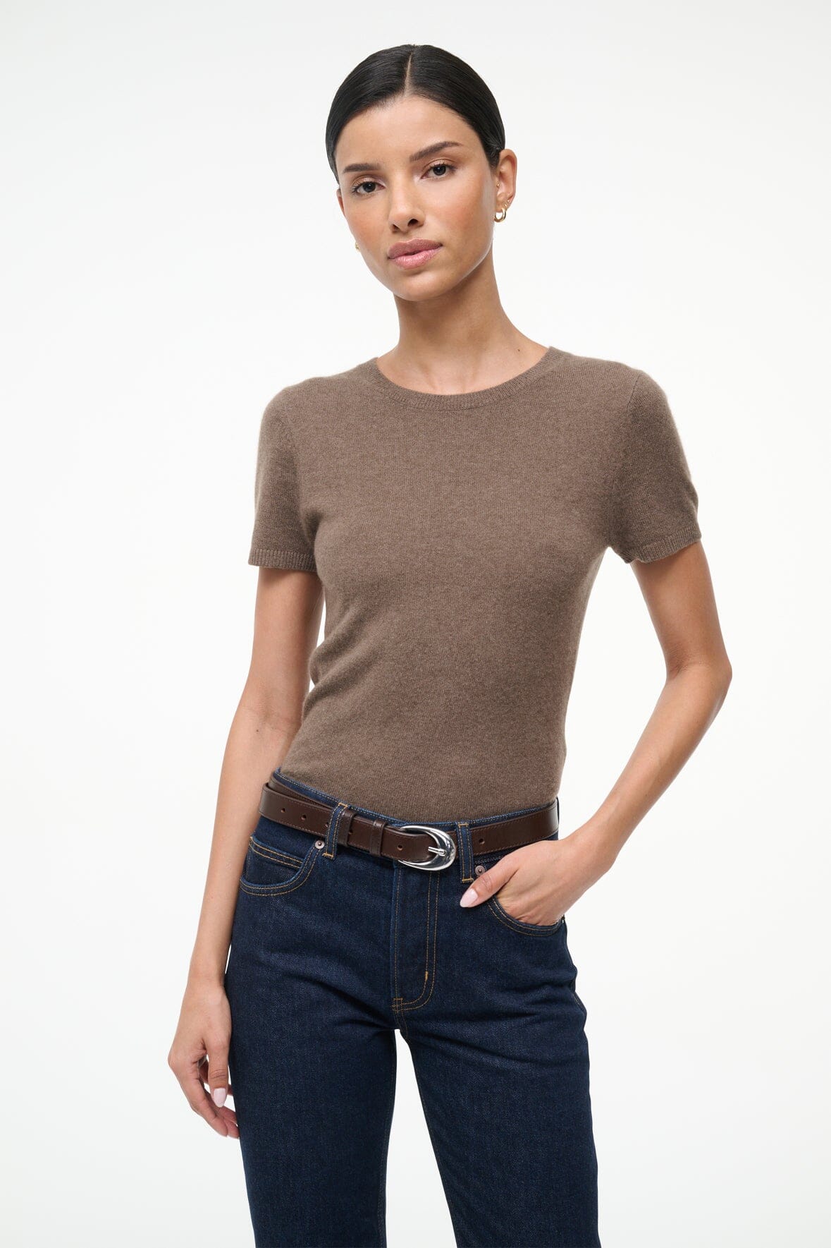 EASY CASHMERE TEE TRUFFLE - STAUD US