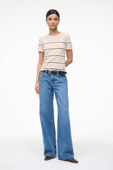 EASY CASHMERE TEE WHISPER STRIPE - STAUD online