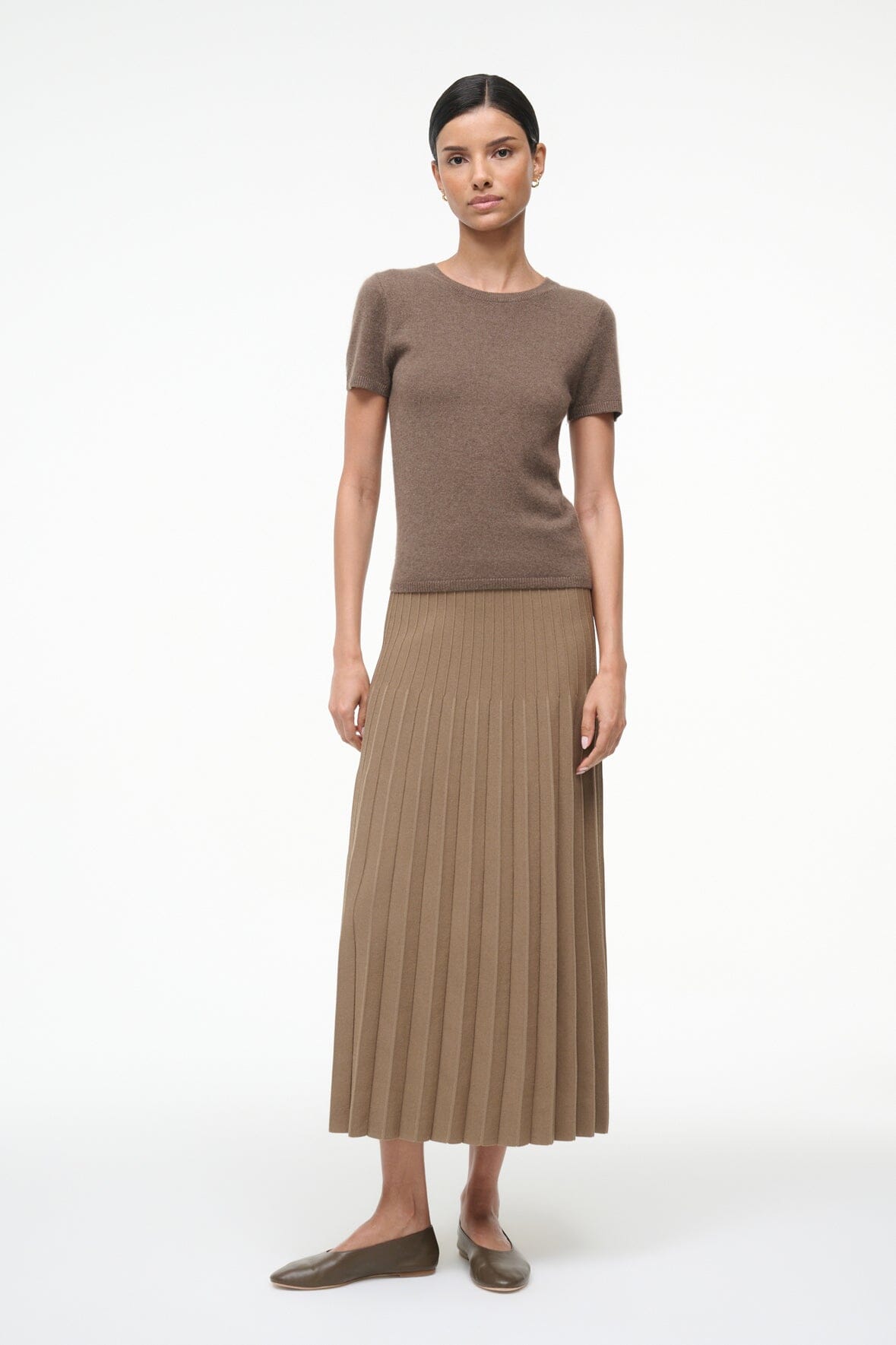 LENA SKIRT TAUPE - STAUD sale