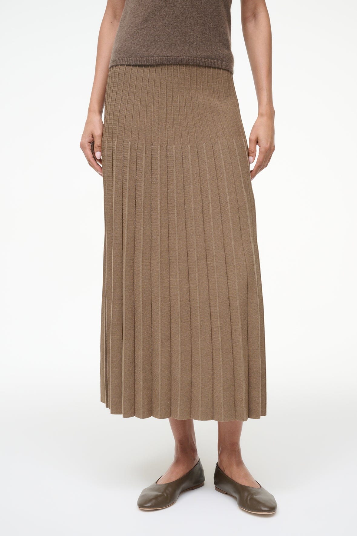 LENA SKIRT TAUPE - STAUD sale