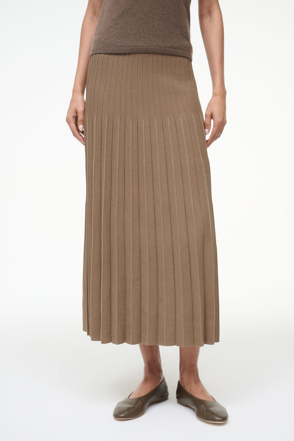LENA SKIRT TAUPE - STAUD sale