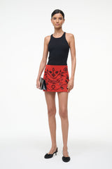 CREST SKIRT CAYENNE BEADED - STAUD outlet