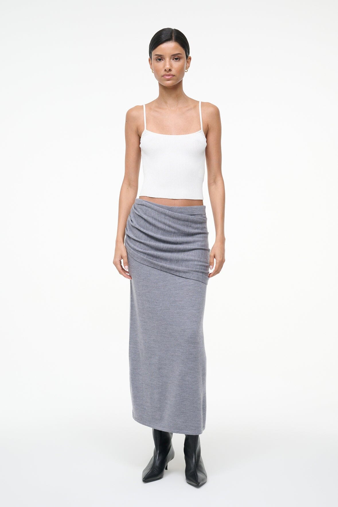 WILMA SKIRT HEATHER GREY - STAUD online