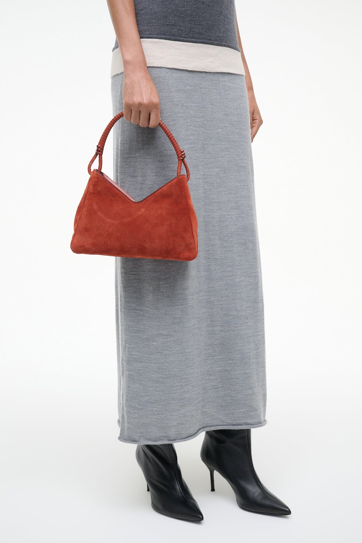 VALERIE SHOULDER BAG AUBURN SUEDE - STAUD for sale