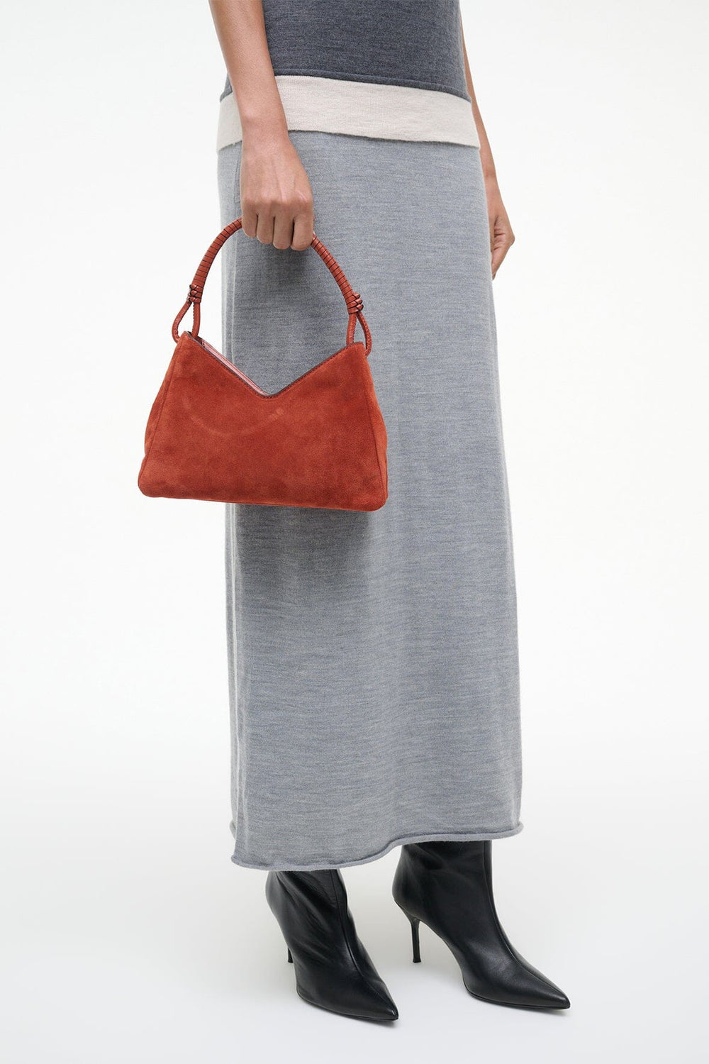 VALERIE SHOULDER BAG AUBURN SUEDE - STAUD for sale