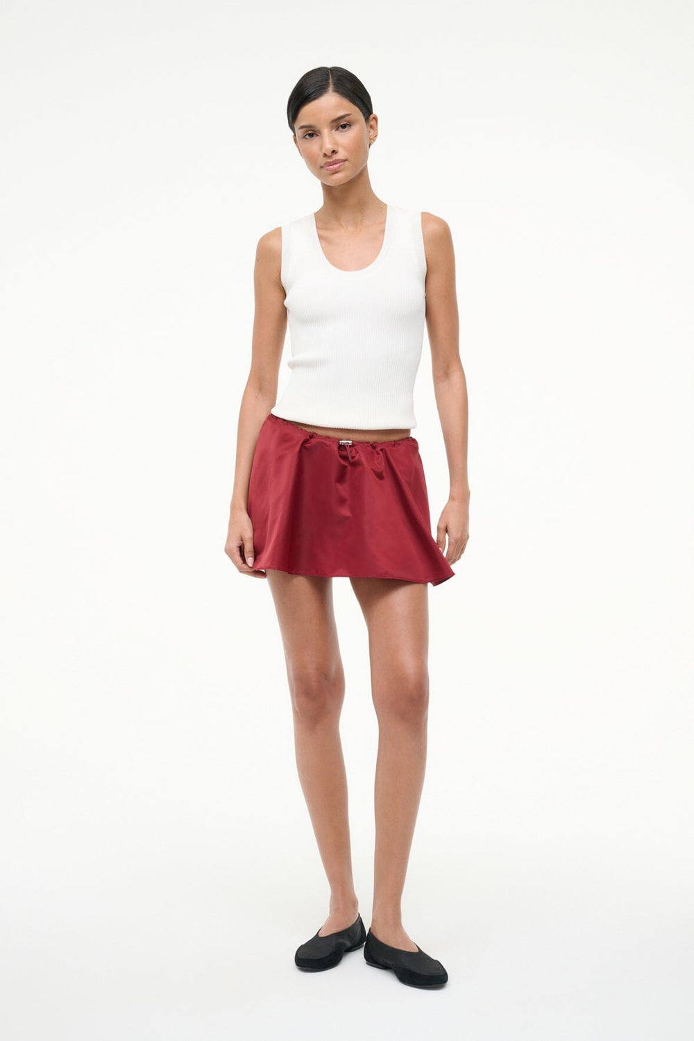 SOSA SKIRT DEEP RED - STAUD online