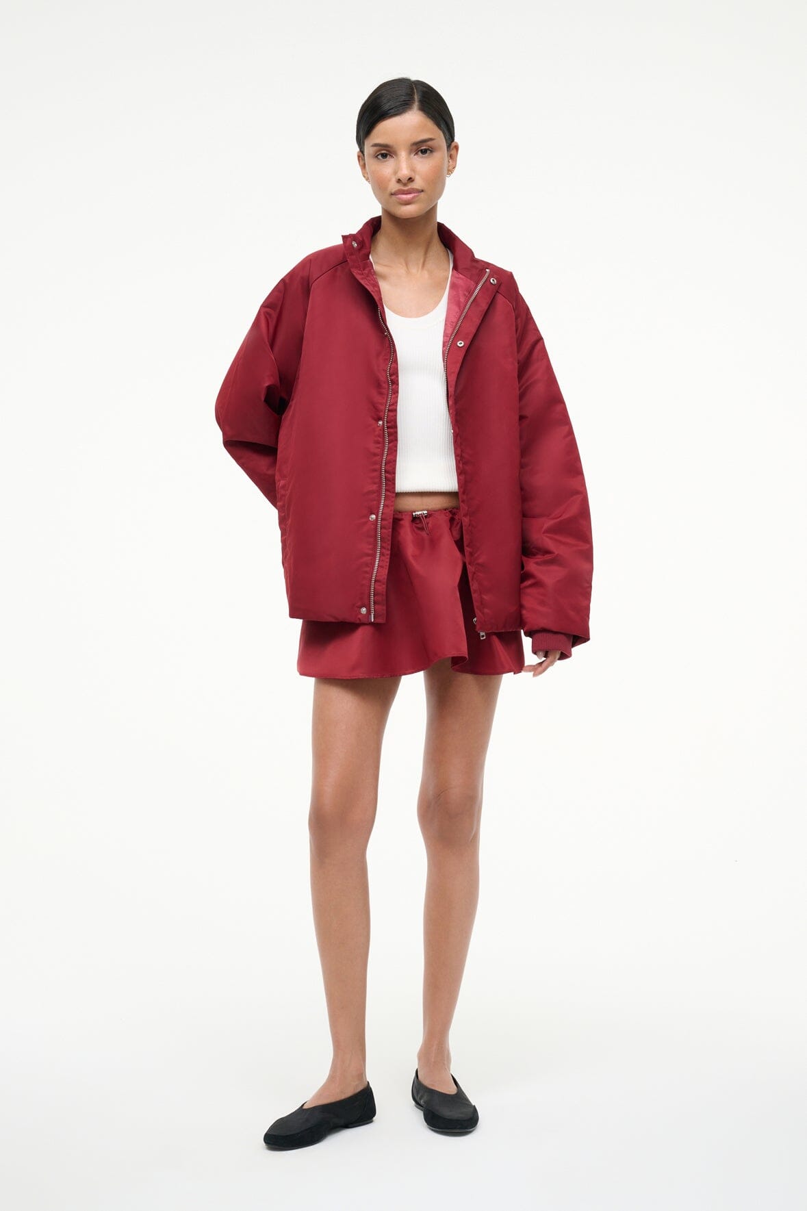 SOSA SKIRT DEEP RED - STAUD online