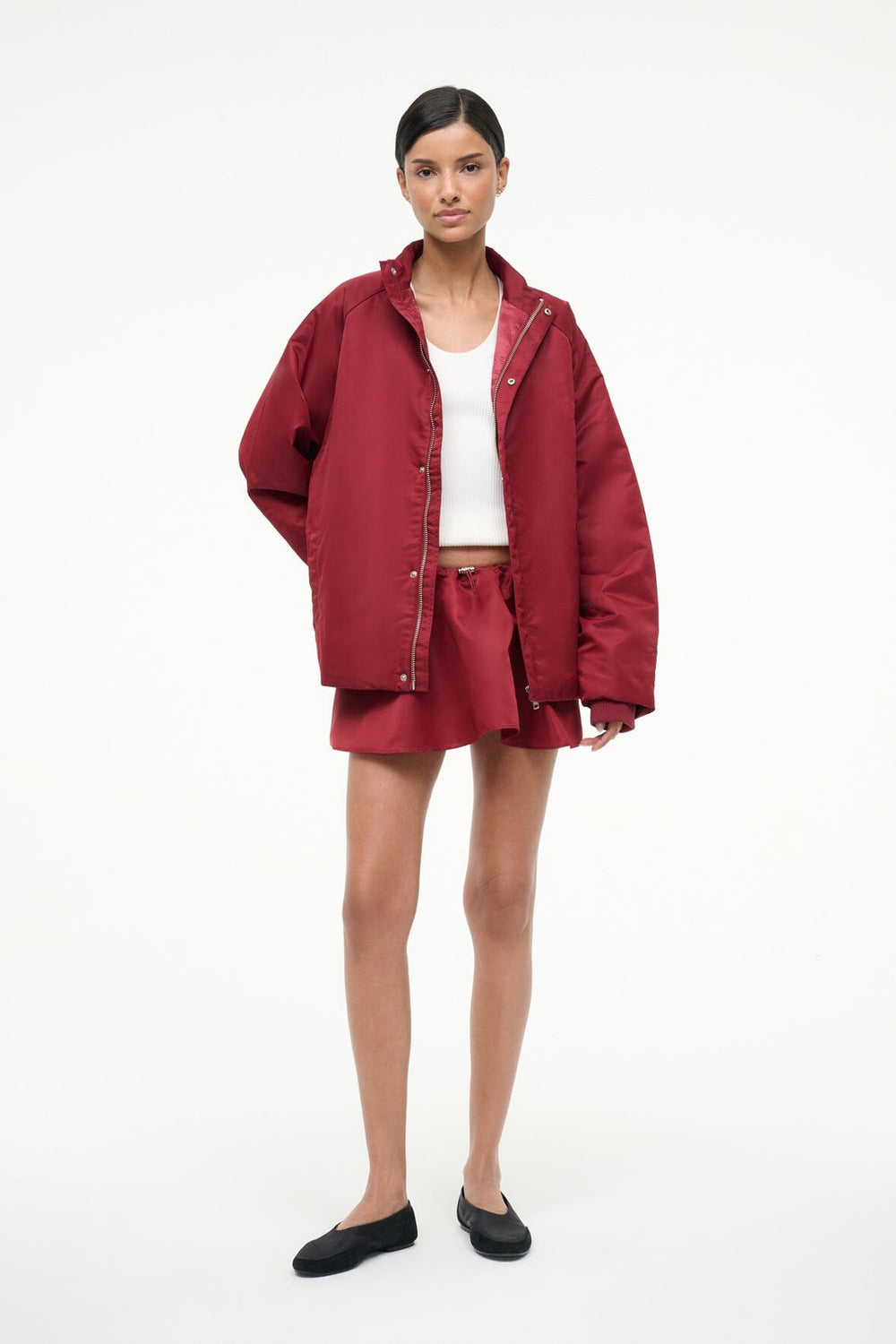 SOSA SKIRT DEEP RED - STAUD online