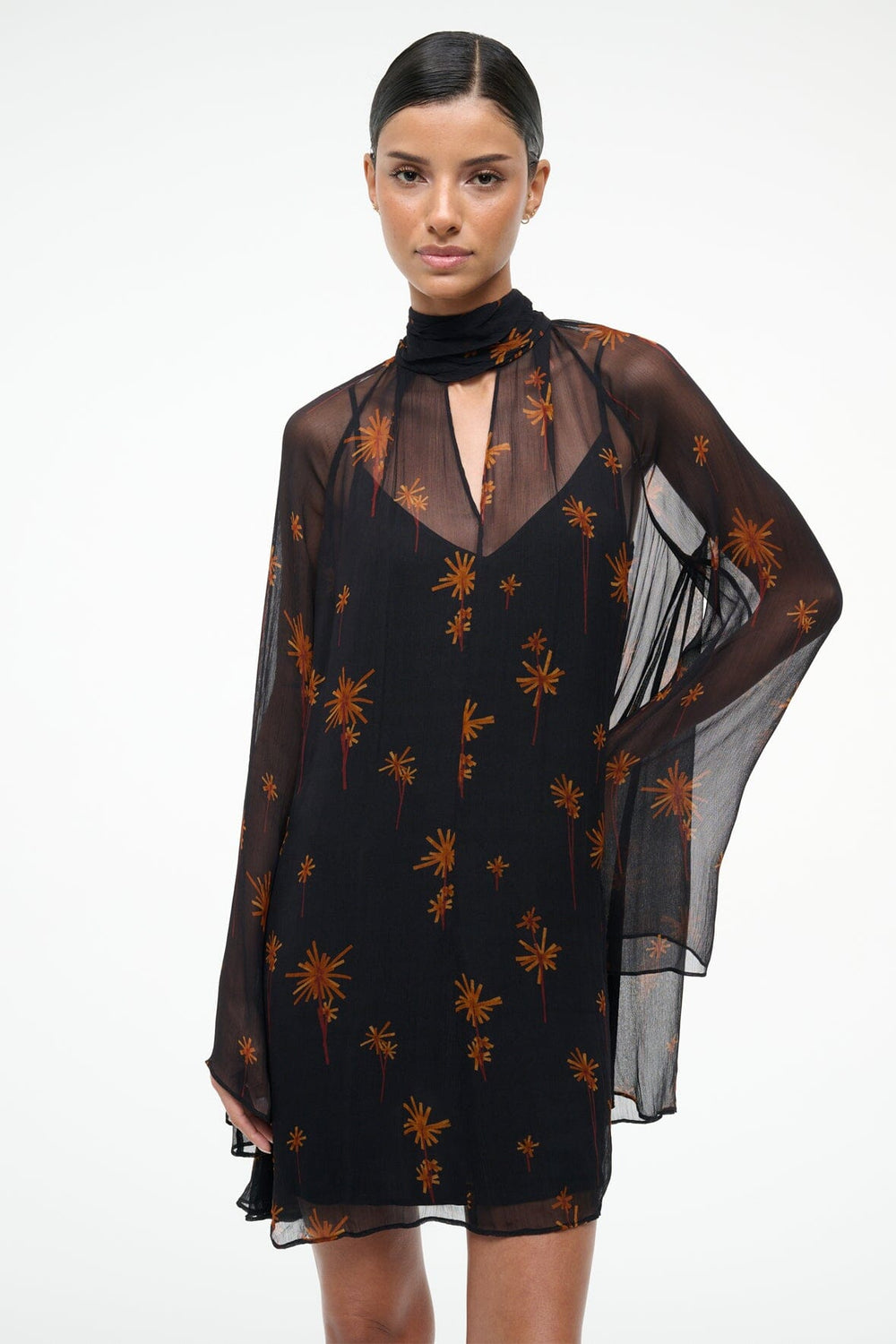 ESTHER MINI DRESS AUTUMN NIGHT - STAUD US