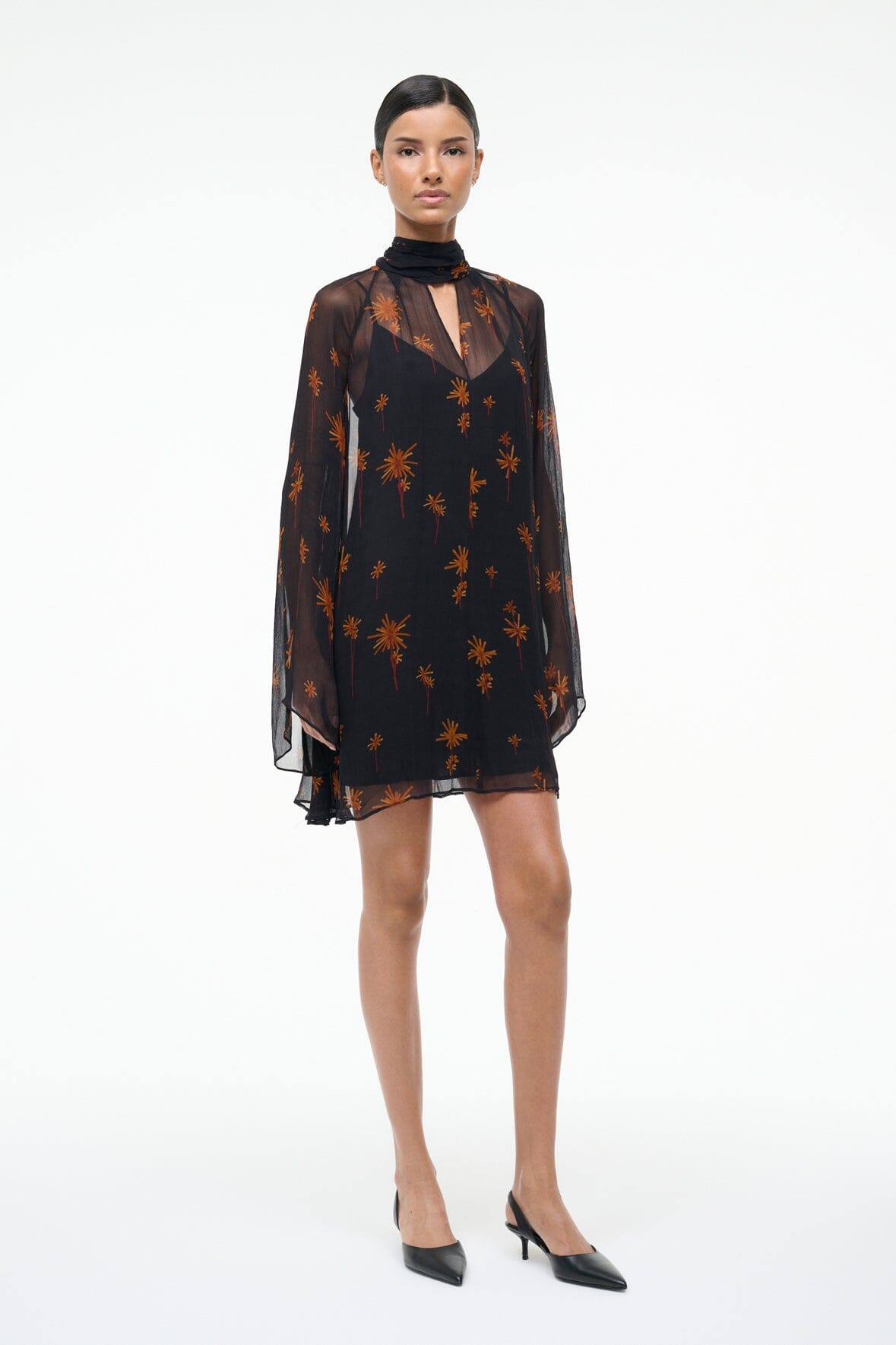 ESTHER MINI DRESS AUTUMN NIGHT - STAUD US