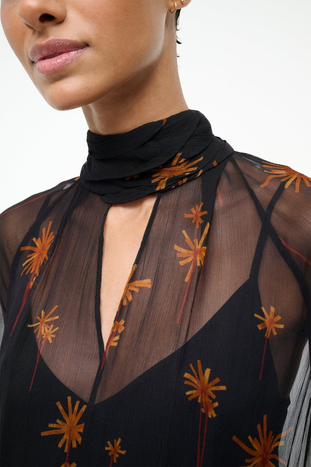 ESTHER MINI DRESS AUTUMN NIGHT - STAUD US