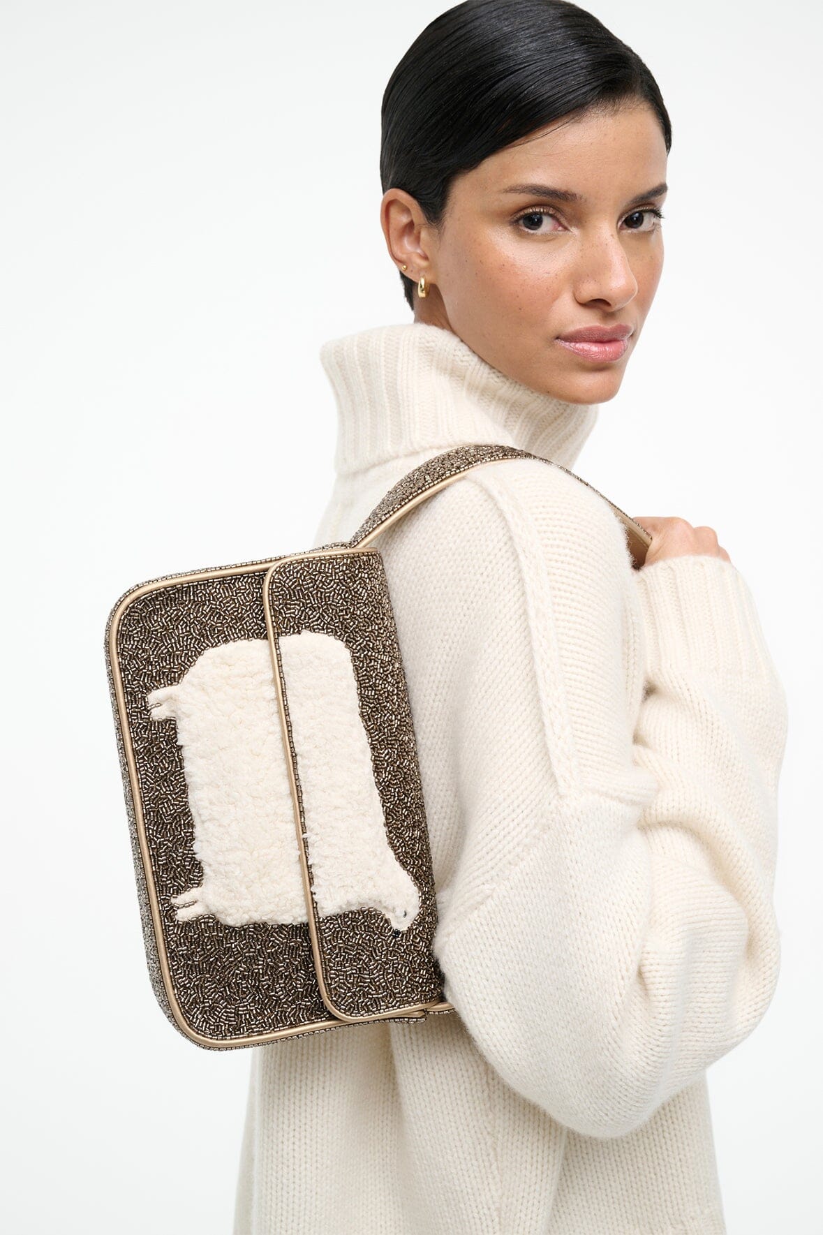 TOMMY BEADED BAG DOLLY - STAUD for sale