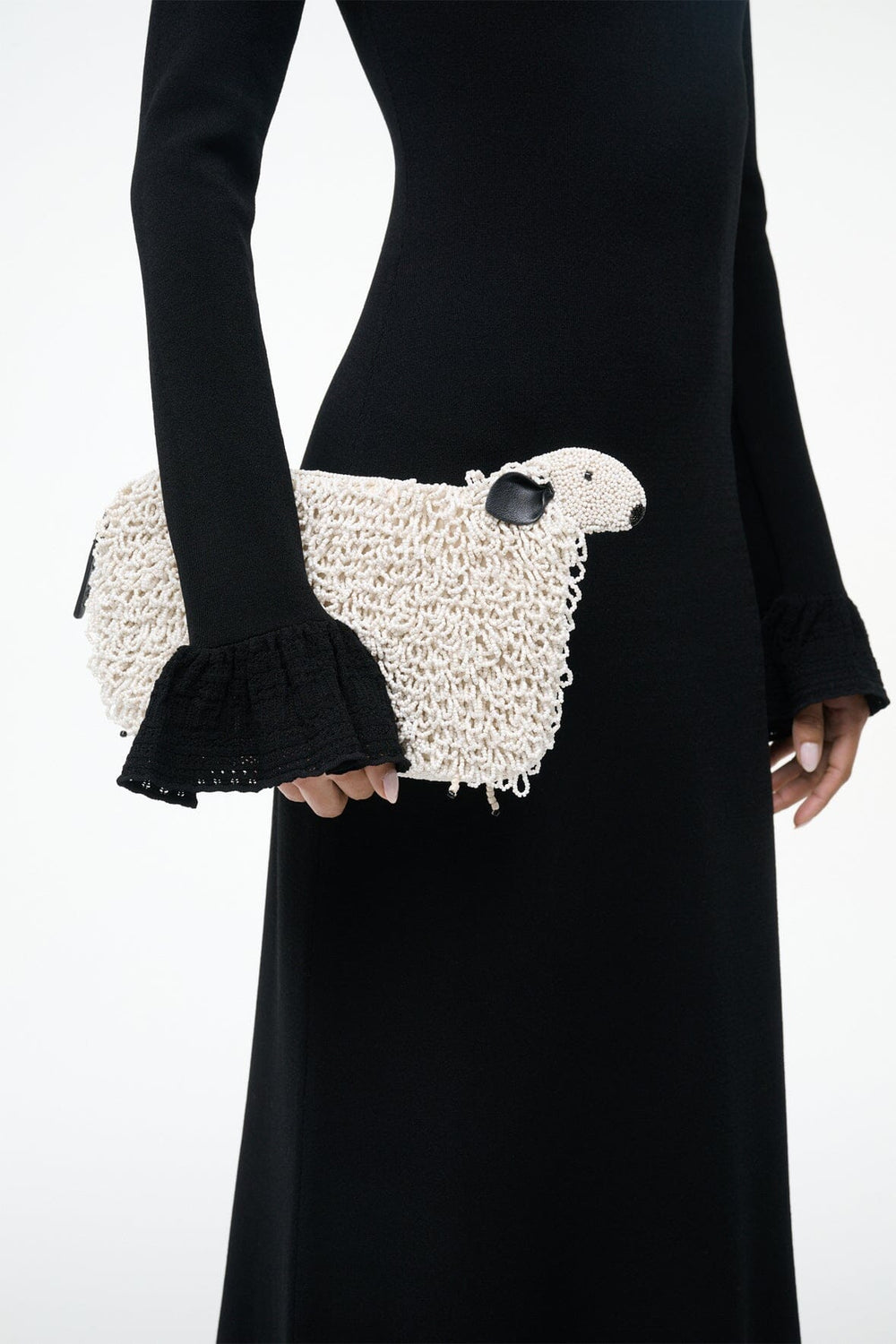DOLLY BEADED CLUTCH IVORY - STAUD US