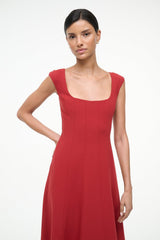 CHARLOTTE DRESS ROUGE - STAUD for sale