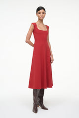 CHARLOTTE DRESS ROUGE - STAUD for sale