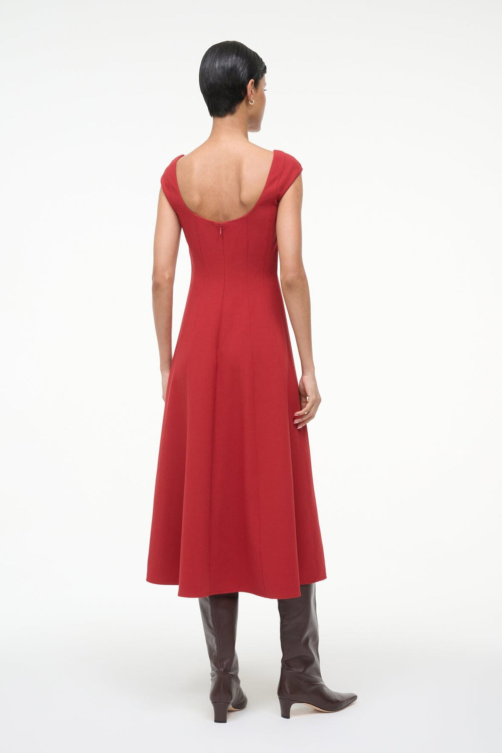 CHARLOTTE DRESS ROUGE - STAUD for sale