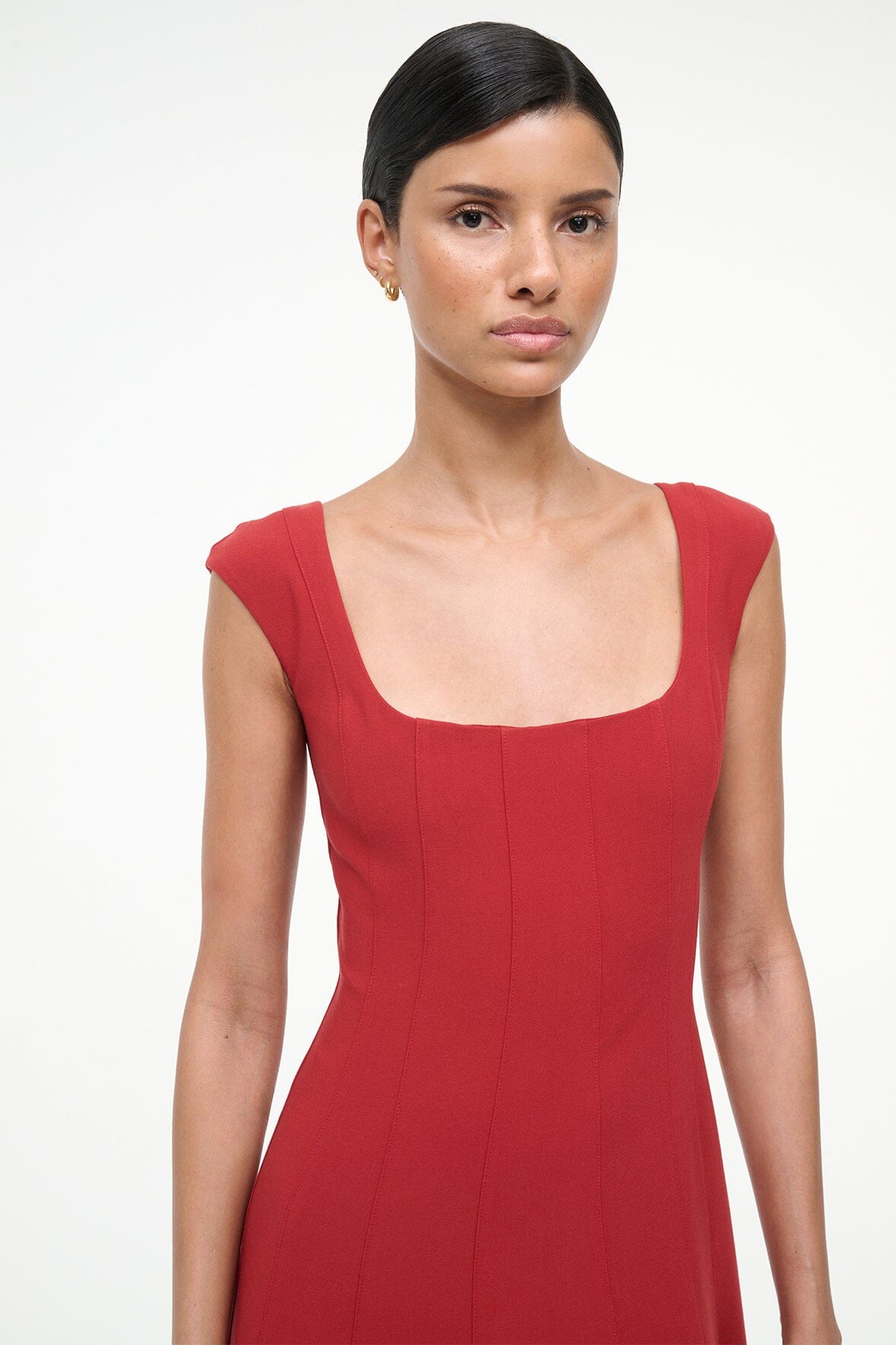CHARLOTTE DRESS ROUGE - STAUD for sale