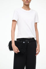 DOLLY BEADED CLUTCH BLACK - STAUD sale