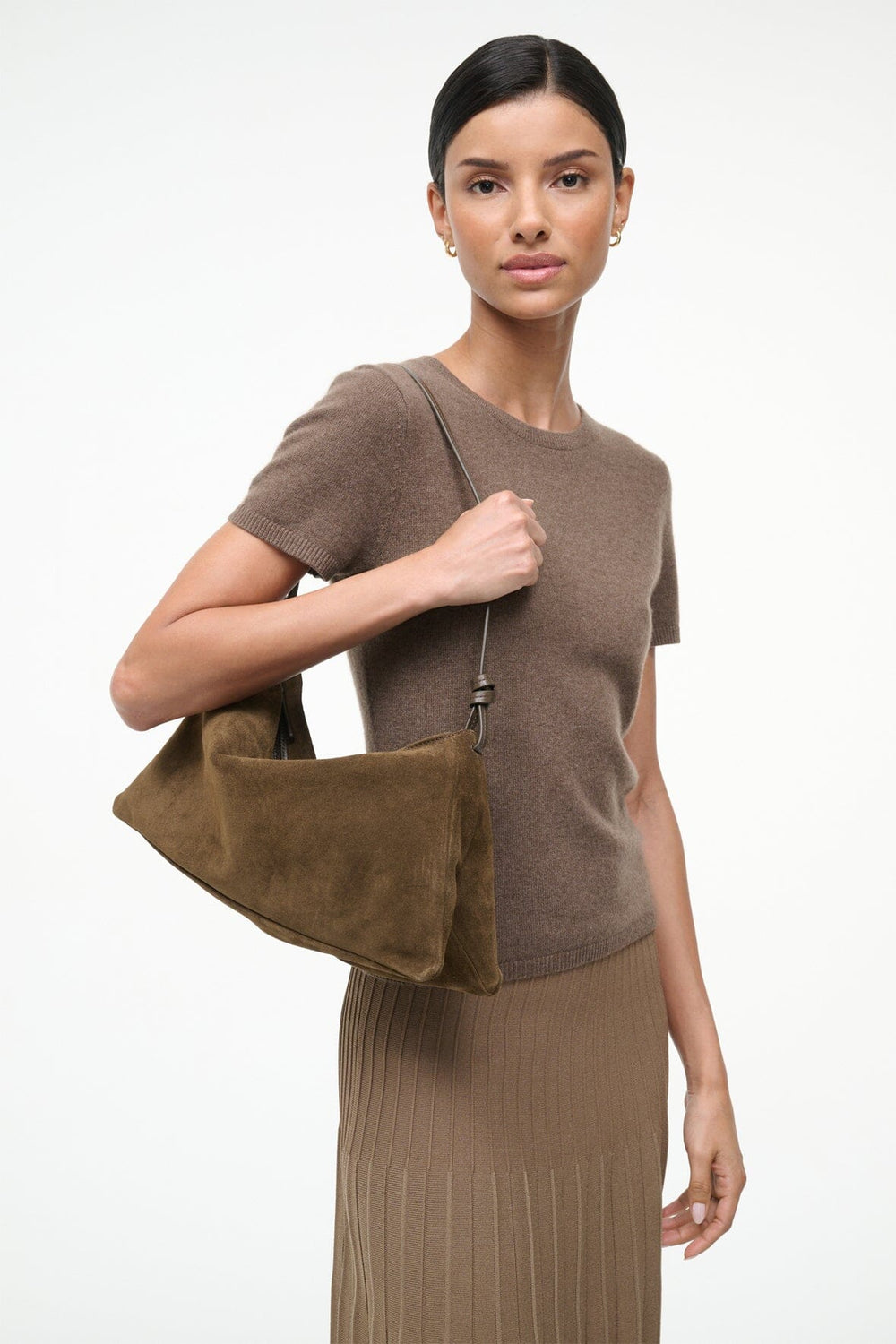 WALLY SHOULDER BAG TRUFFLE SUEDE - STAUD near me