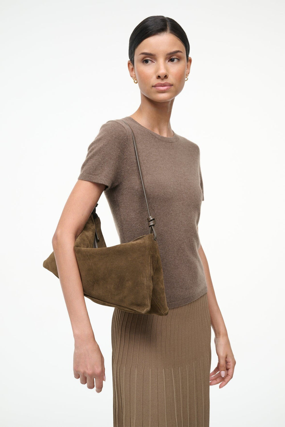 WALLY SHOULDER BAG TRUFFLE SUEDE - STAUD near me