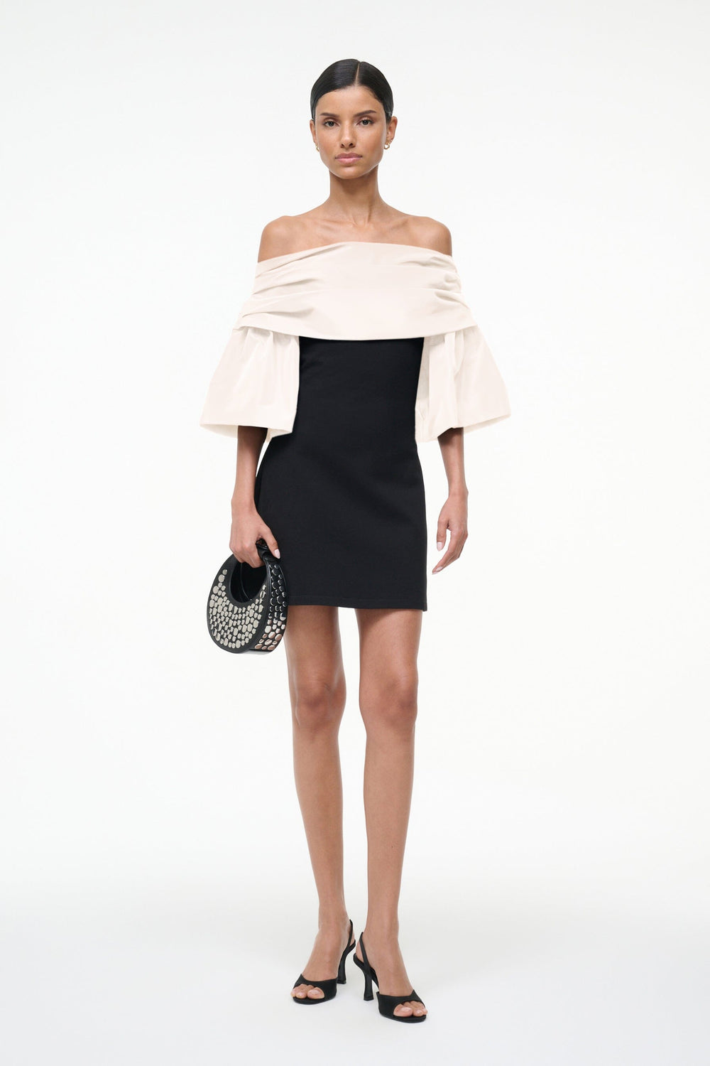HARPER DRESS BLACK IVORY - STAUD near me