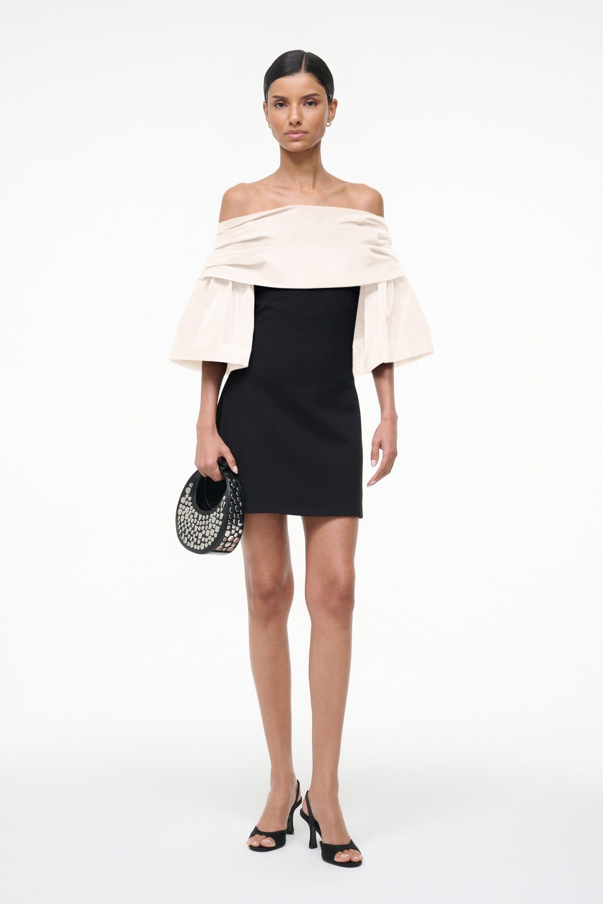HARPER DRESS BLACK IVORY - STAUD near me