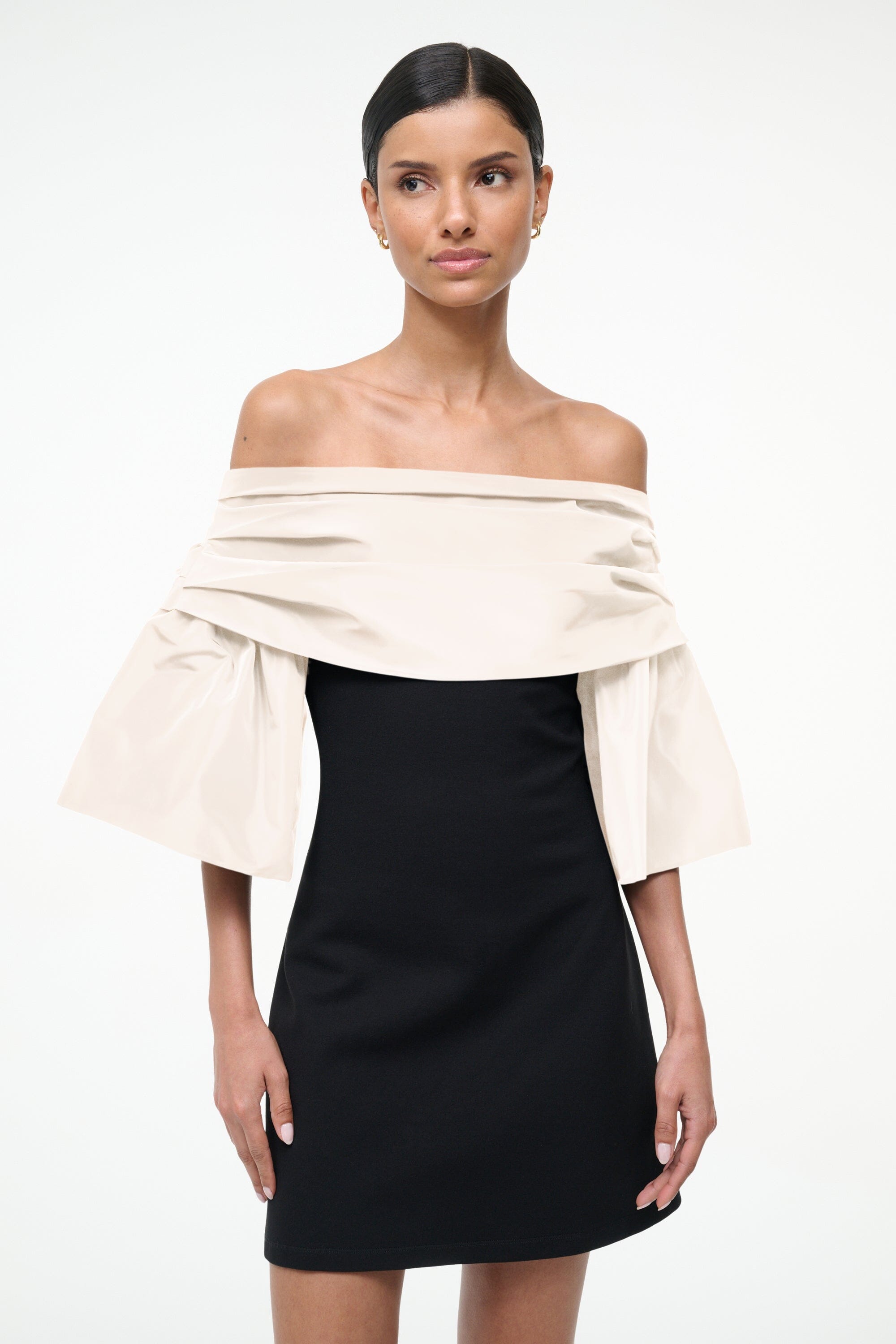 HARPER DRESS BLACK IVORY - STAUD near me