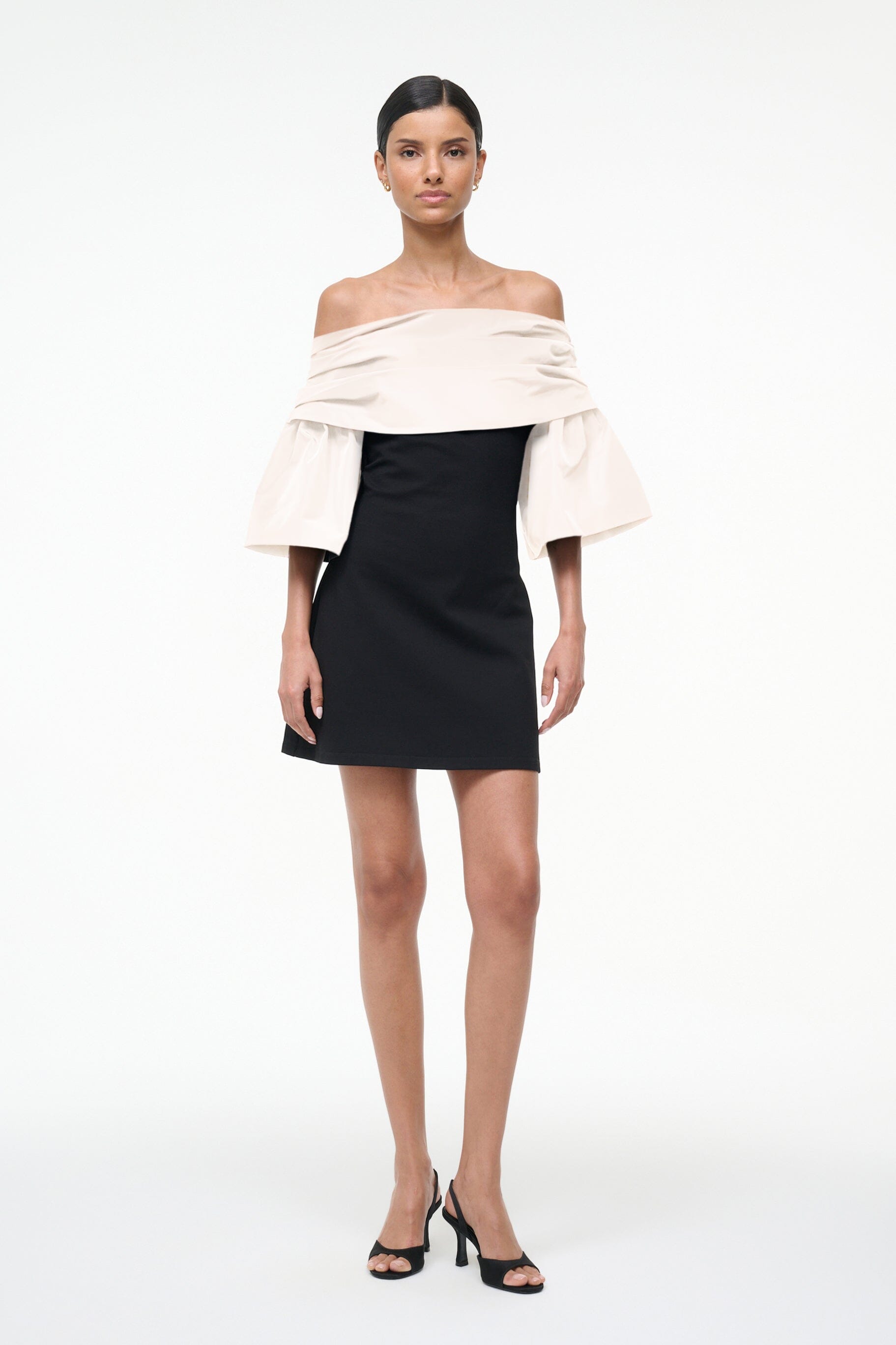 HARPER DRESS BLACK IVORY - STAUD near me