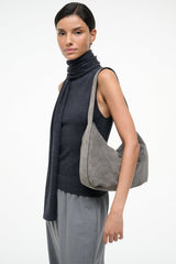 LARGE DEMY SHOULDER BAG STORM SUEDE - STAUD sale