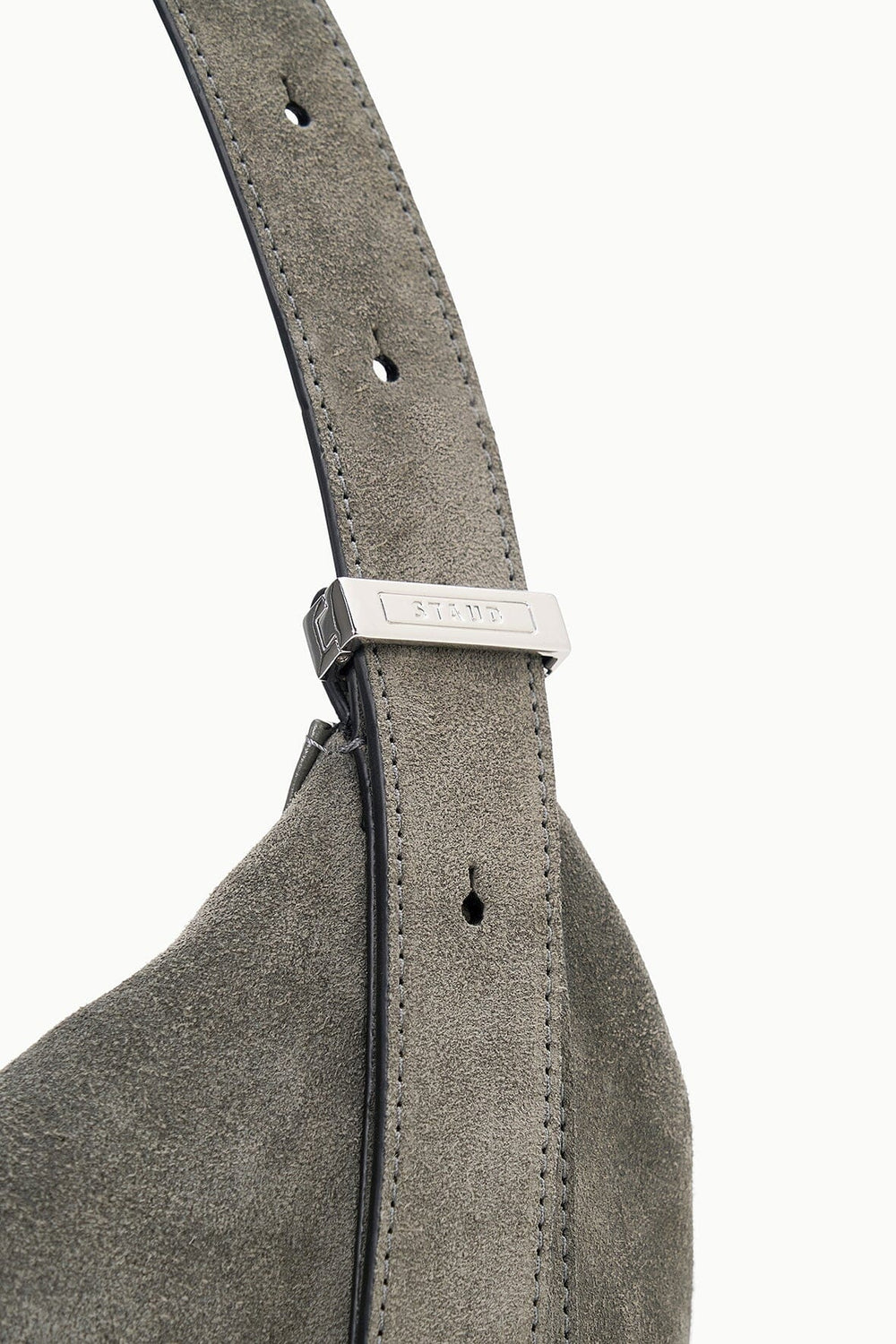 LARGE DEMY SHOULDER BAG STORM SUEDE - STAUD sale
