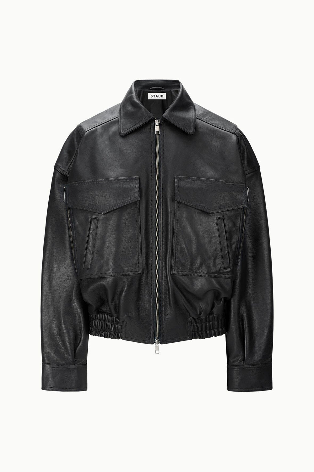 EUGENE LEATHER JACKET BLACK - STAUD outlet