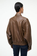 EUGENE LEATHER JACKET TRUFFLE - STAUD near me