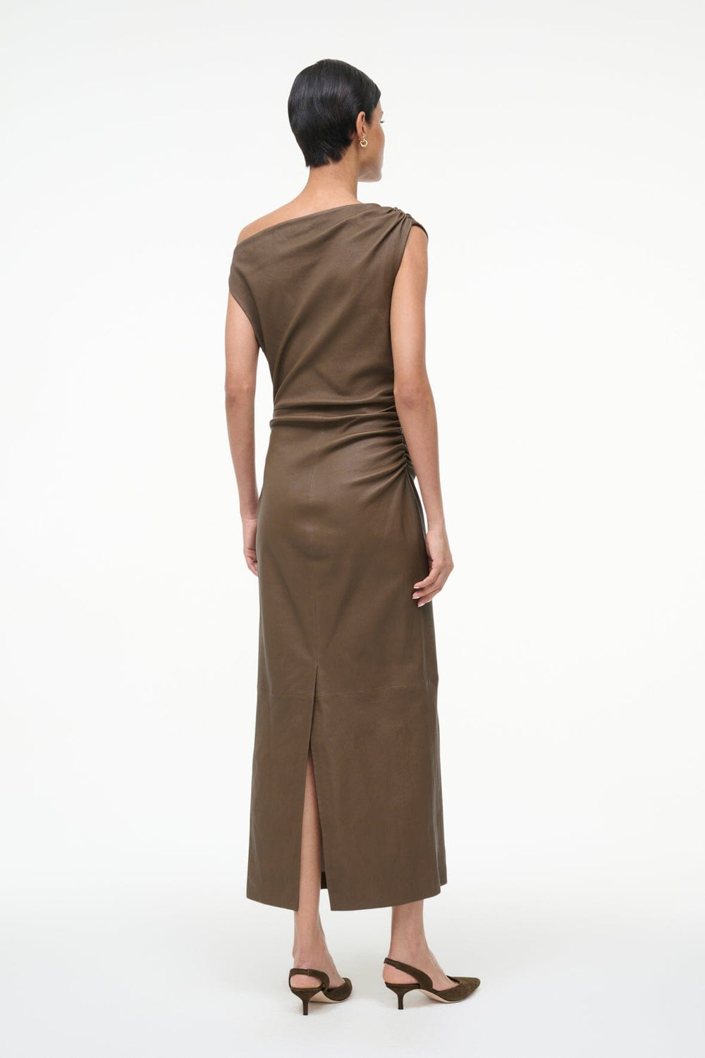 PHARE LEATHER DRESS TRUFFLE - STAUD outlet